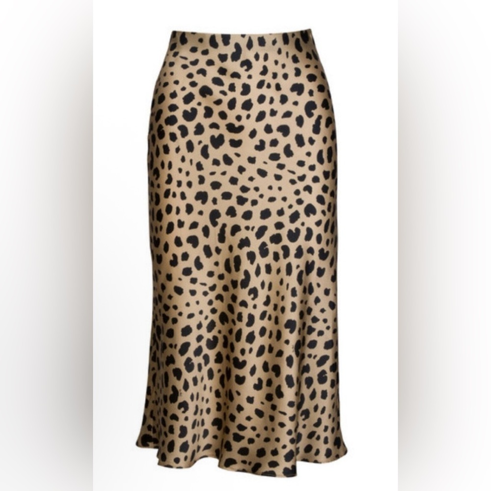 Realisation Par Animal Print Midi Skirt
